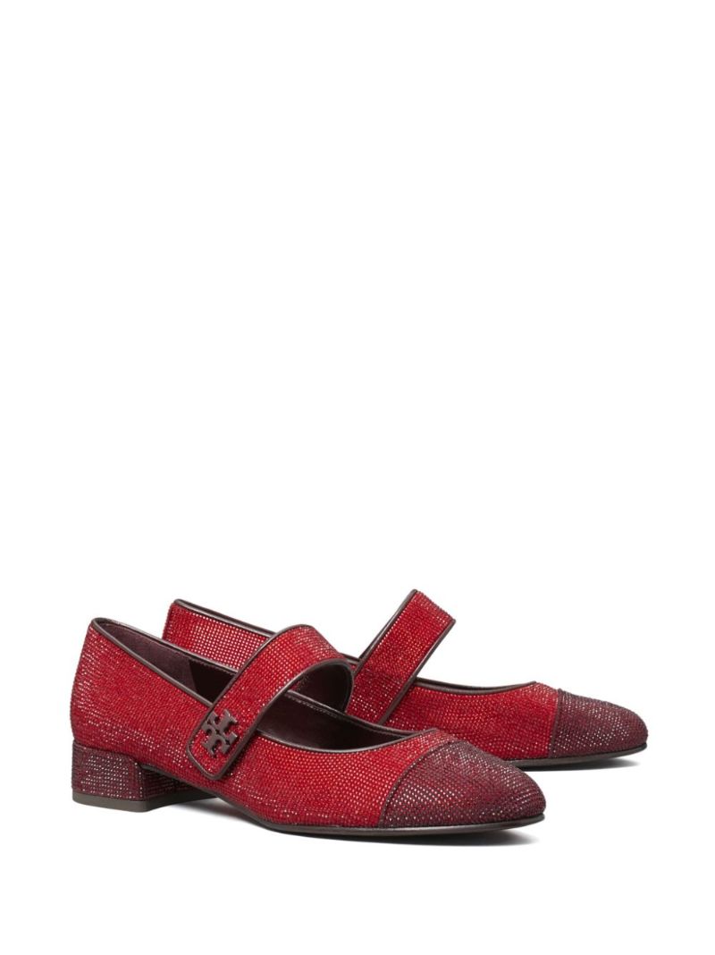 Red Mary Jane Ballet Flats
