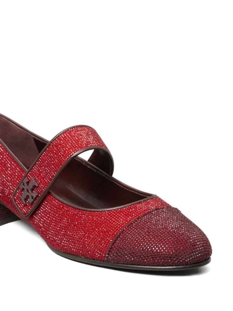 Red Mary Jane Ballet Flats