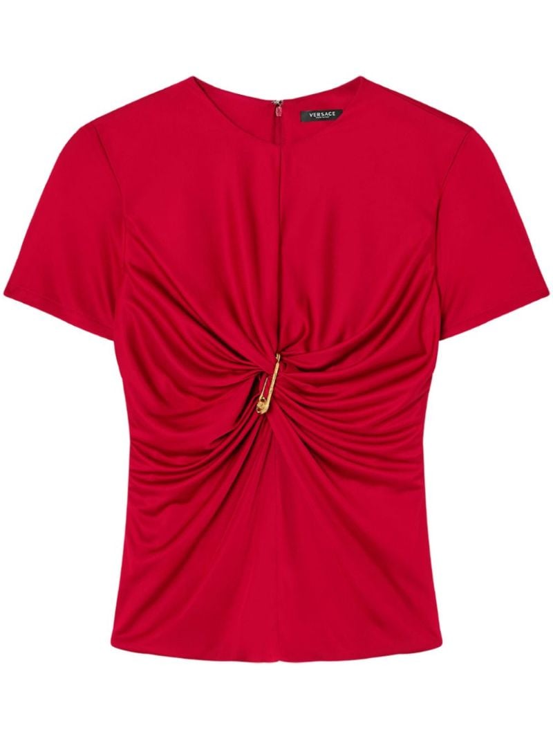 Medusa Safety Pin Gathered Top