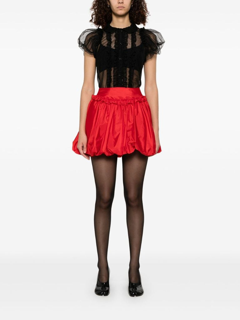 Red Puffball Skirt