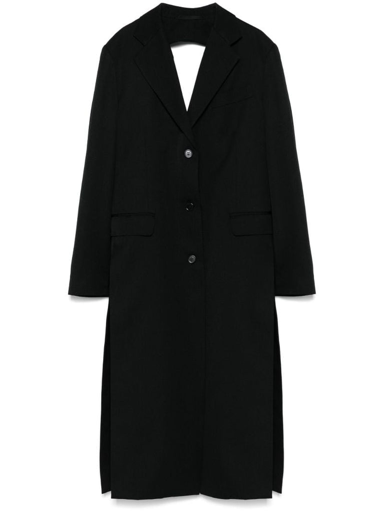 Bow-detail Cut-out Coat