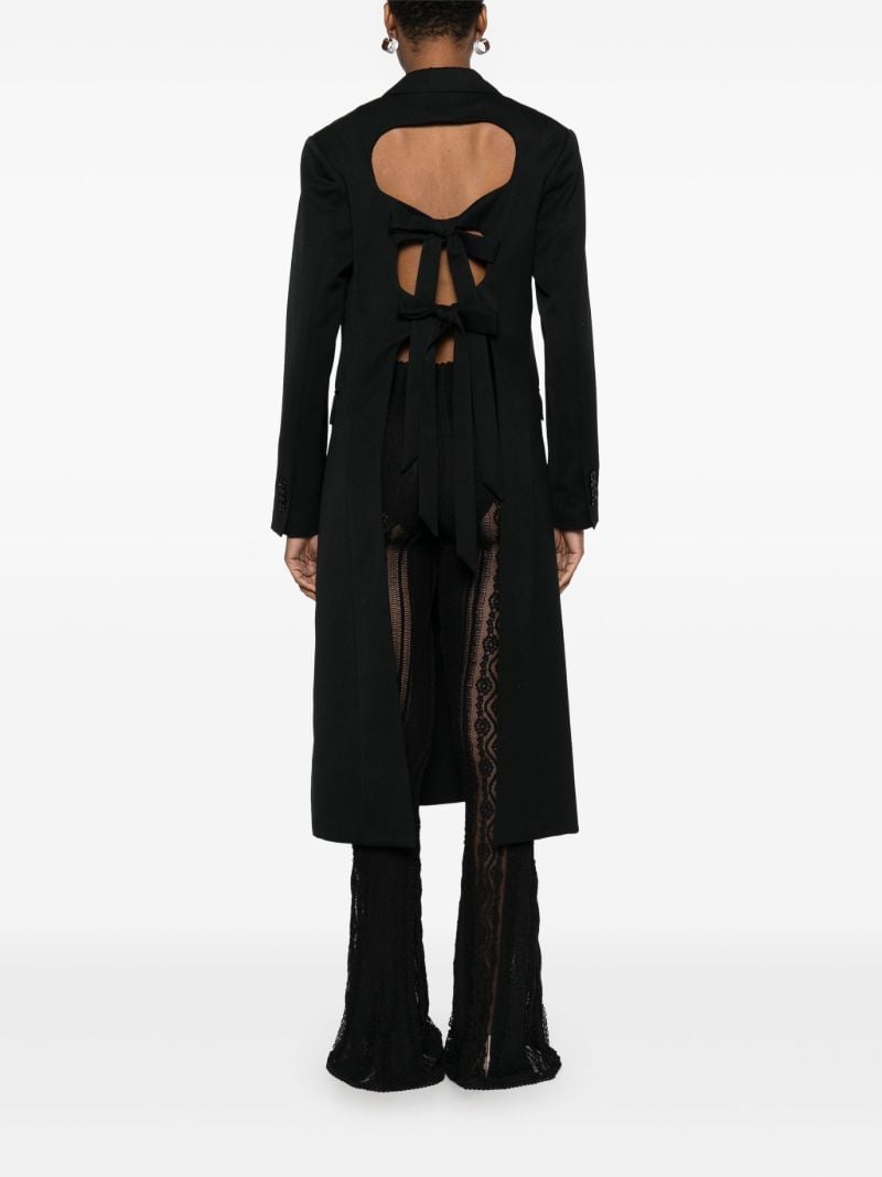 Bow-detail Cut-out Coat