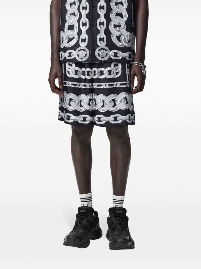 Chain-print Track Shorts