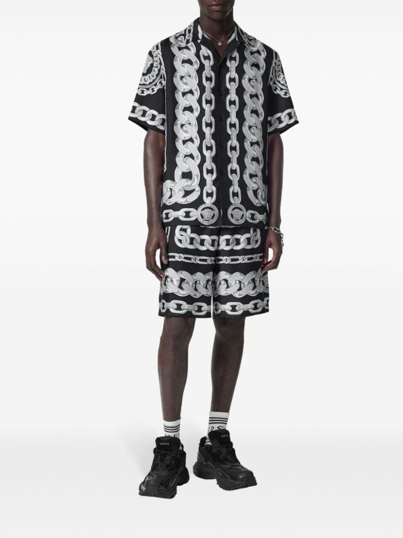Chain-print Track Shorts