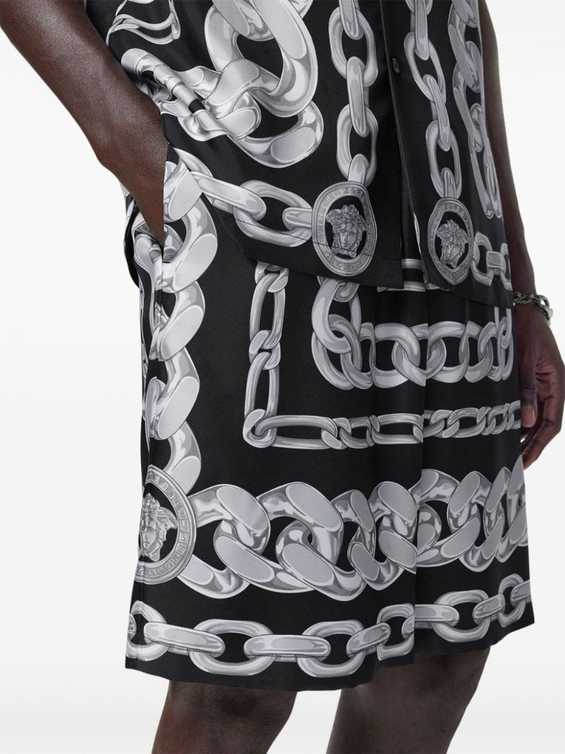 Chain-print Track Shorts