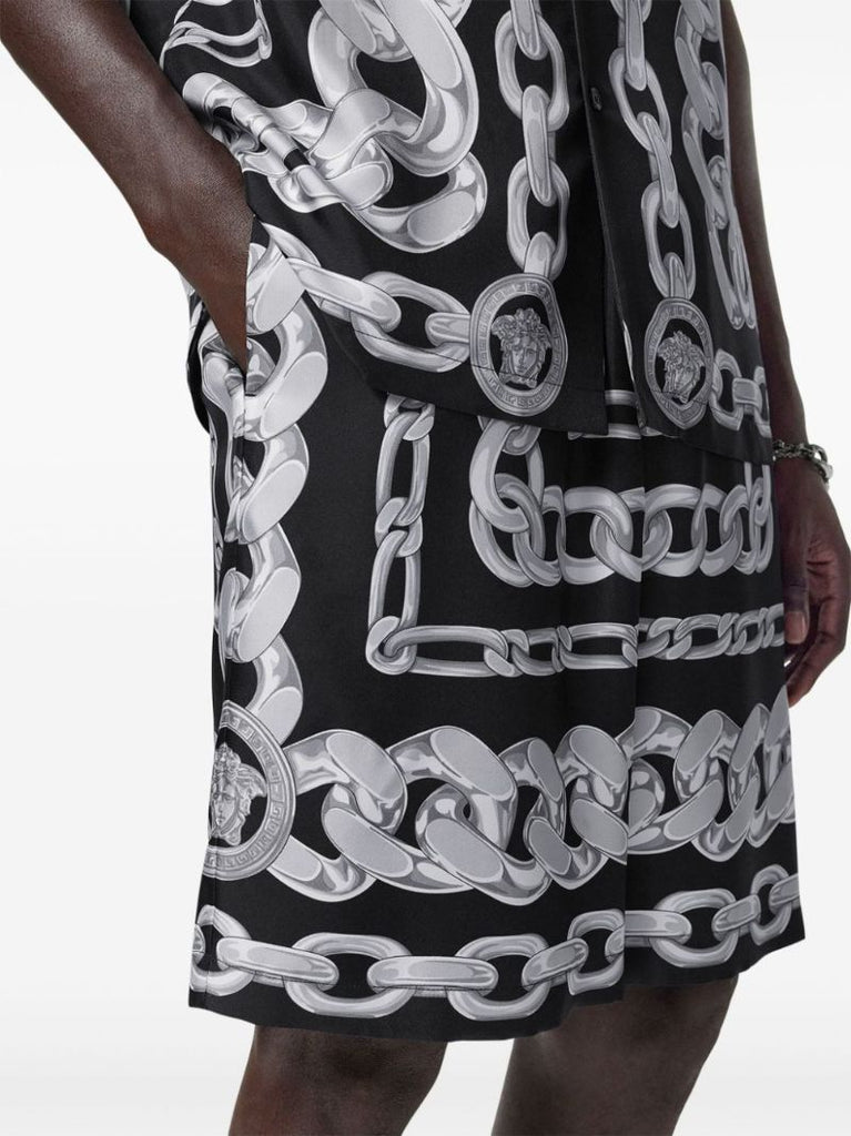 Chain-print Track Shorts
