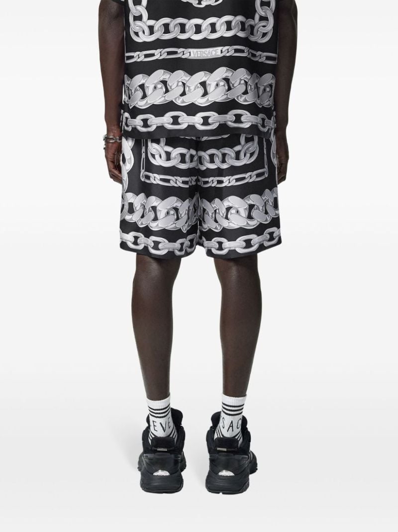 Chain-print Track Shorts