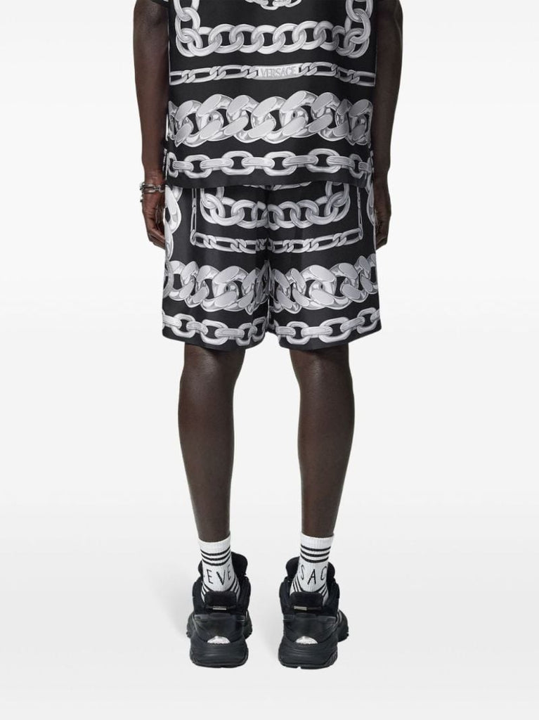 Chain-print Track Shorts