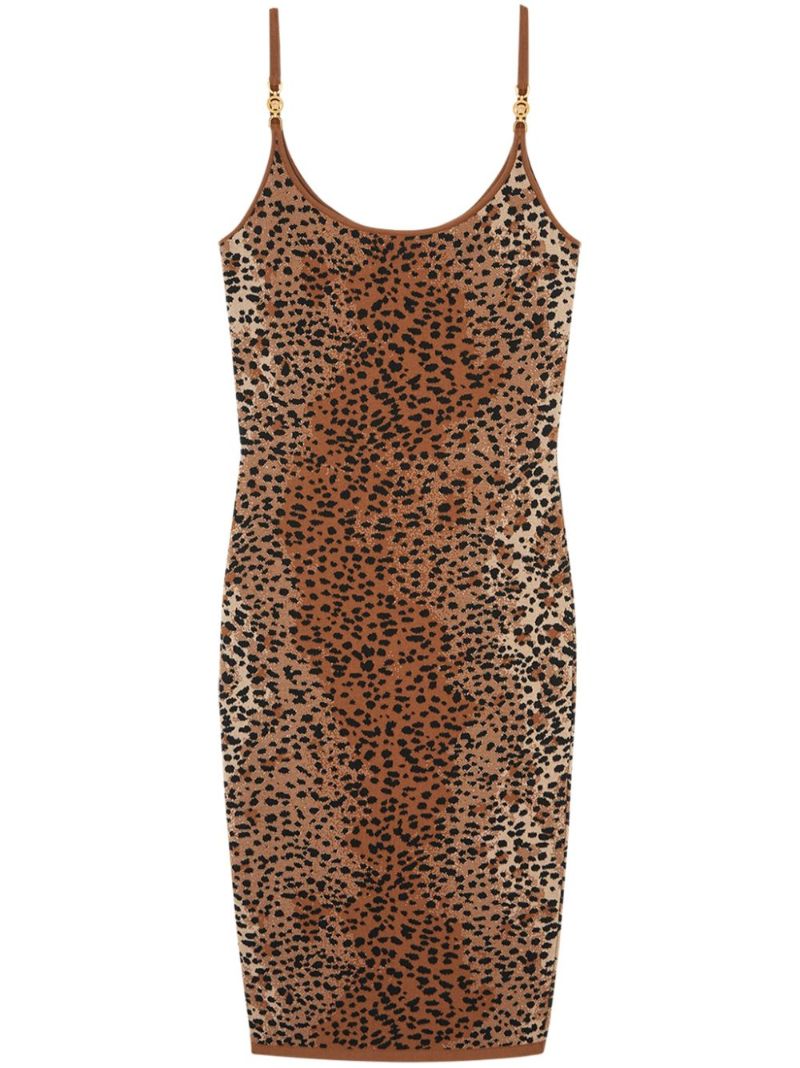 Leopard-print Midi Dress