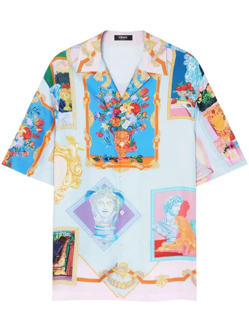Blue Gallery-print Shirt