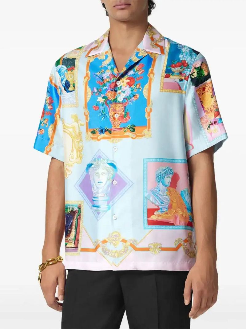 Blue Gallery-print Shirt