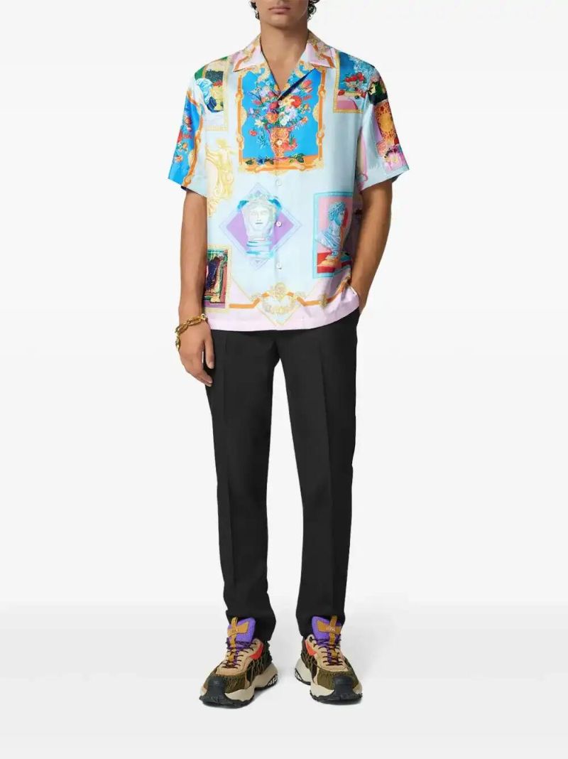 Blue Gallery-print Shirt