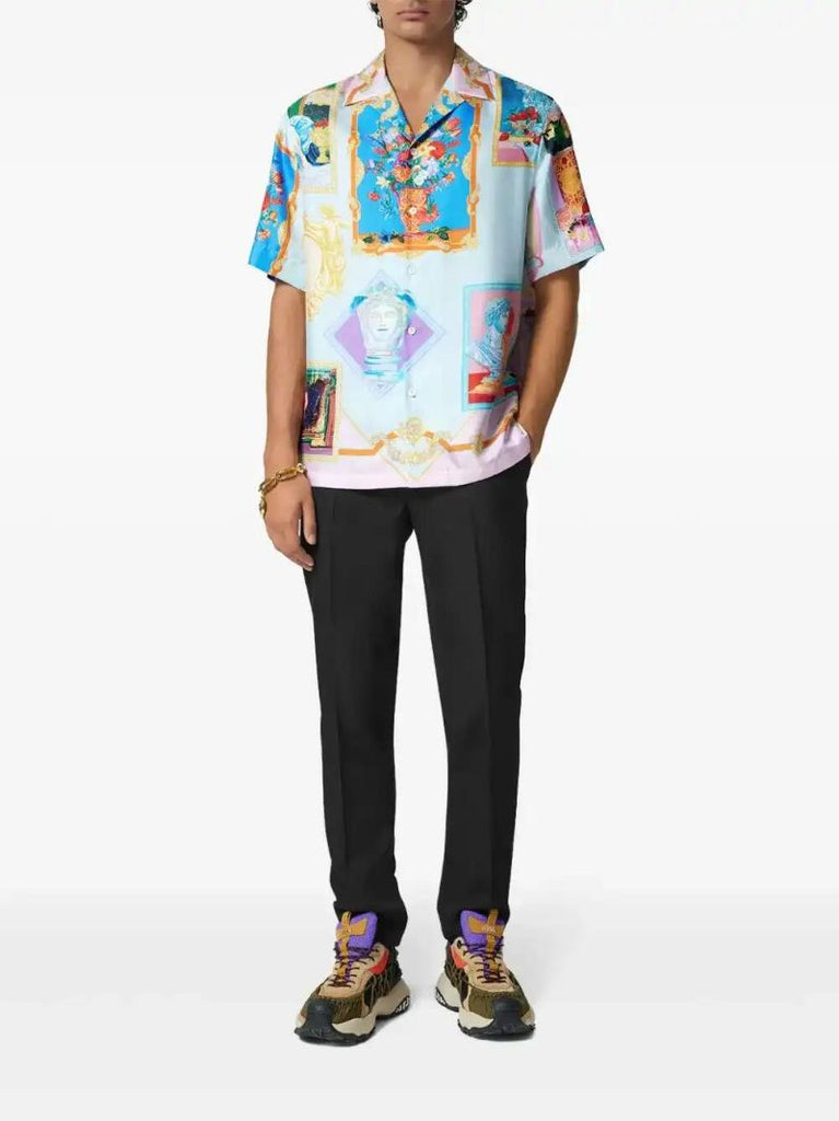 Blue Gallery-print Shirt
