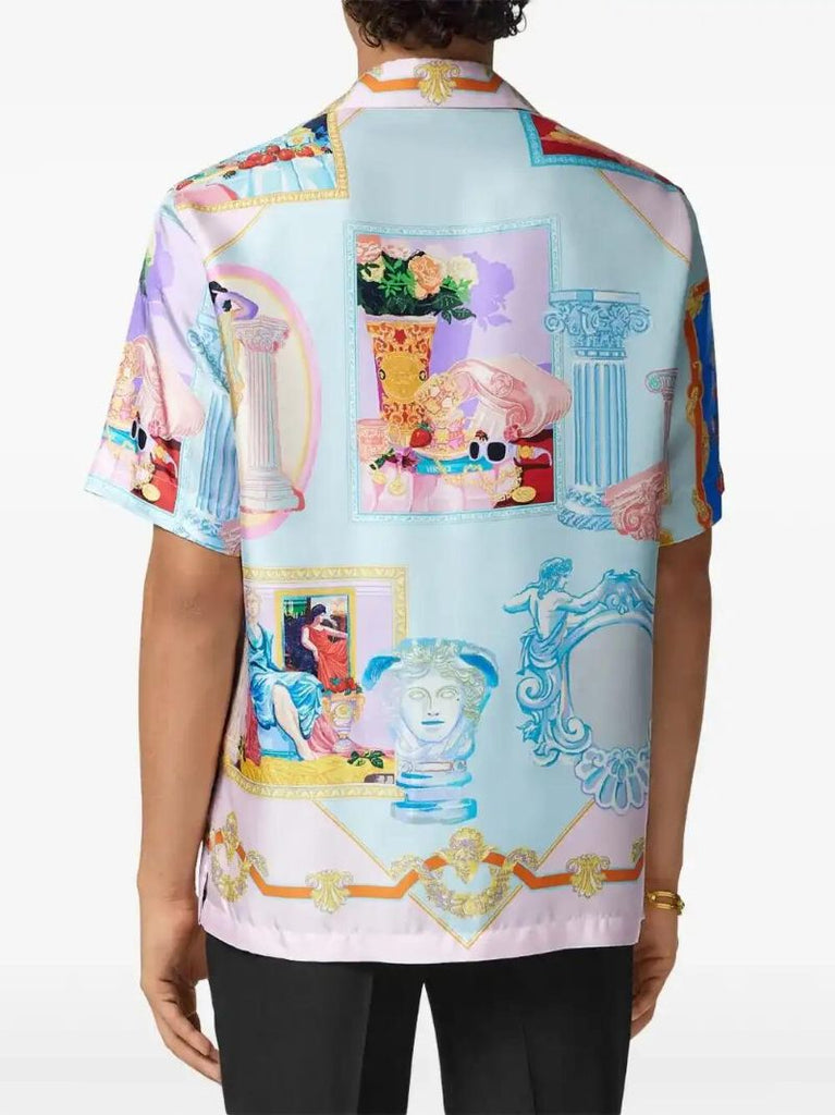 Blue Gallery-print Shirt