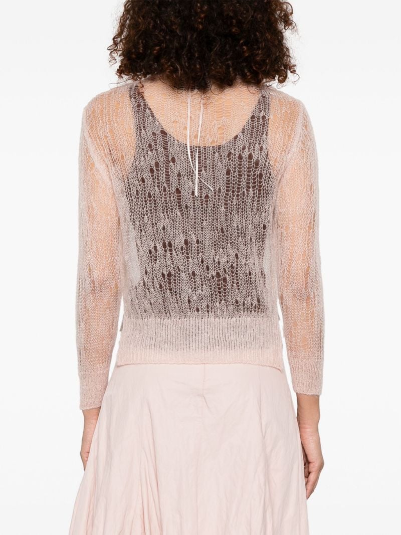 Pink Bow-detailing Cardigan