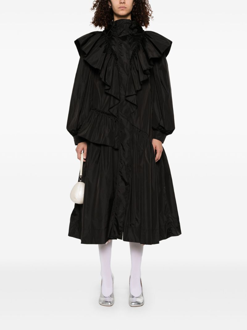 Black Ruffled Coat