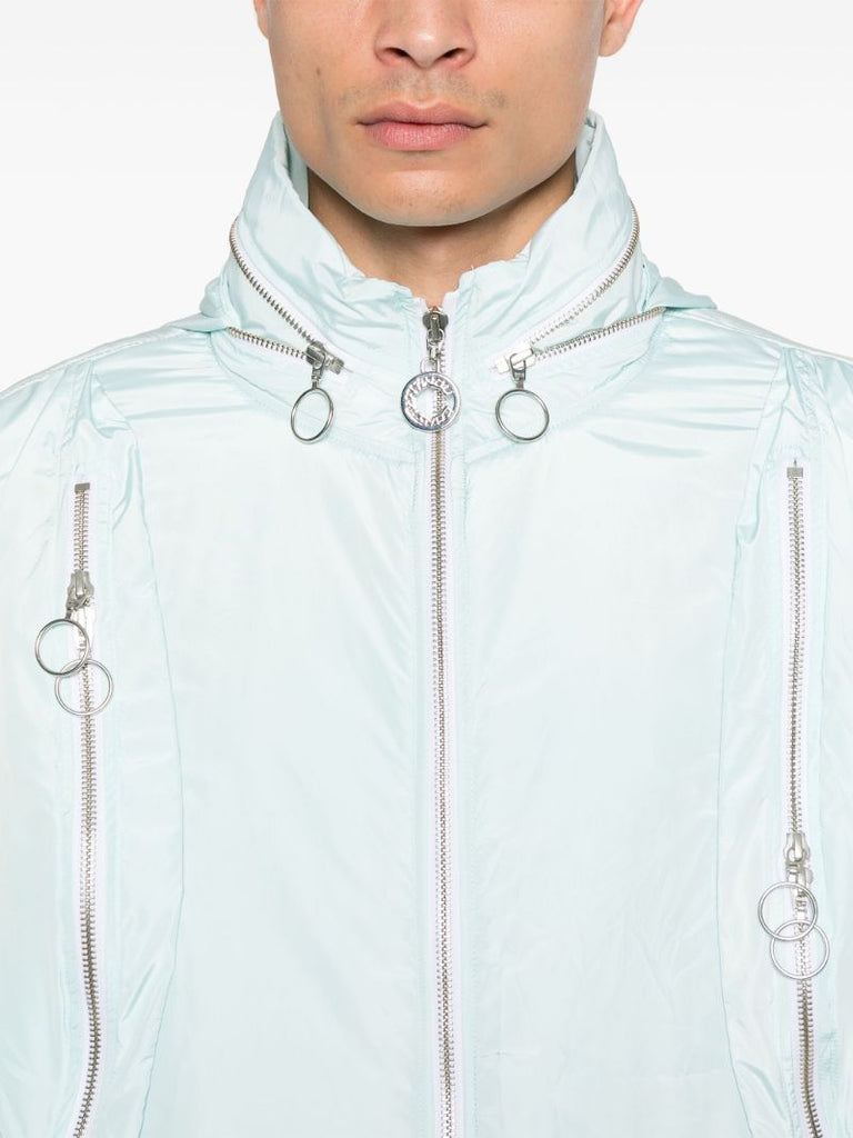 Blue Multi-pocket Bomber Jacket