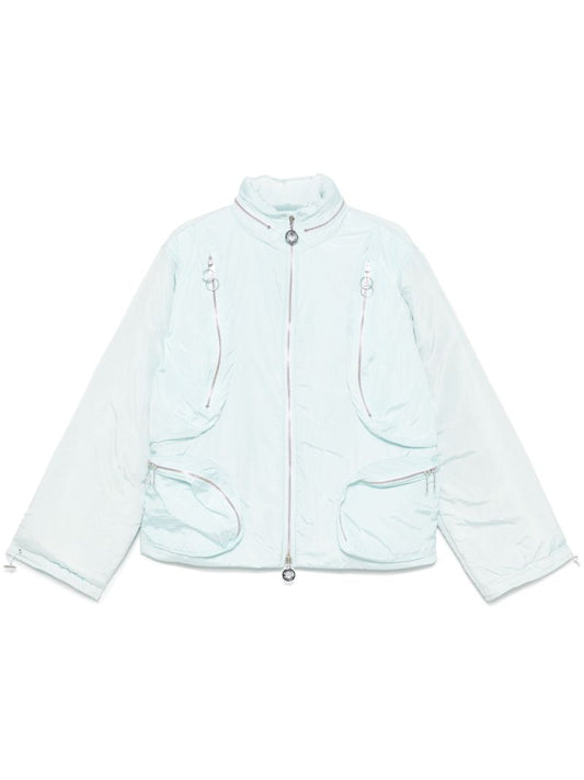 Blue Multi-pocket Bomber Jacket