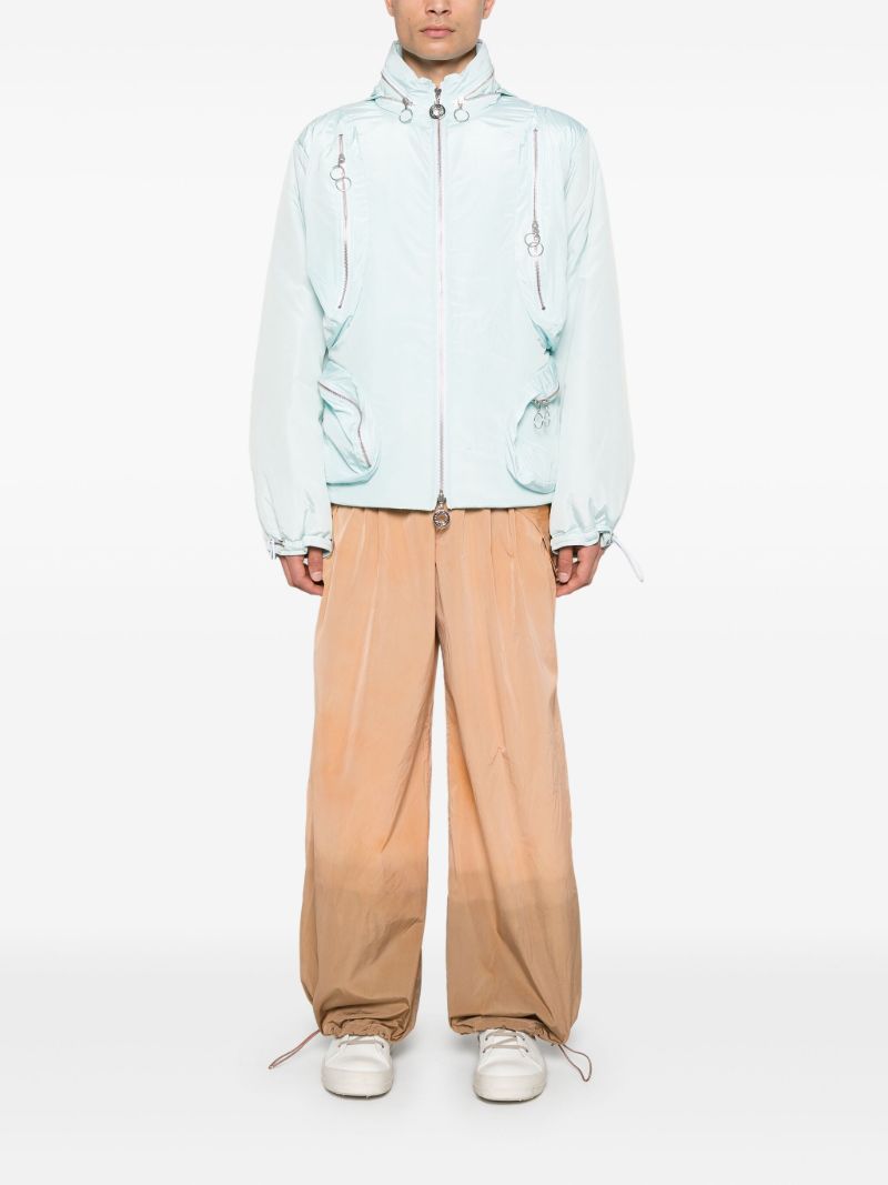 Blue Multi-pocket Bomber Jacket