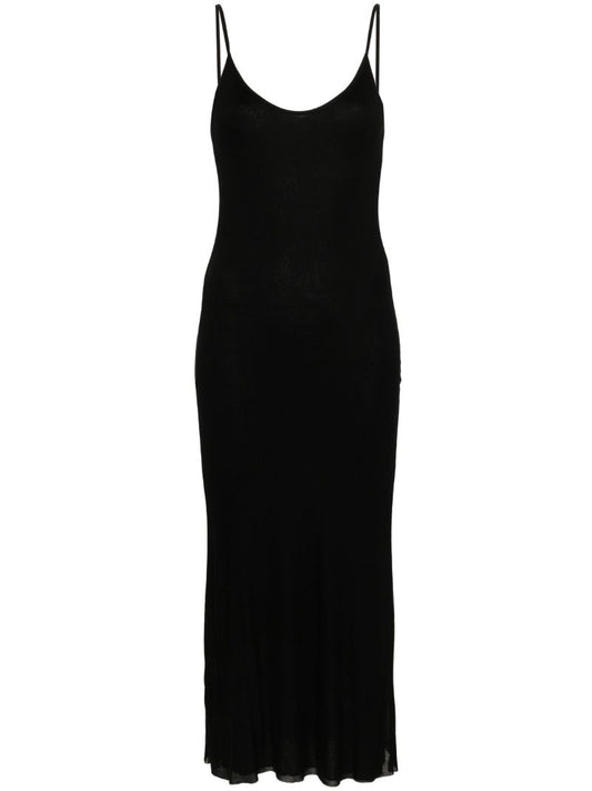 Black Jersey Midi Dress