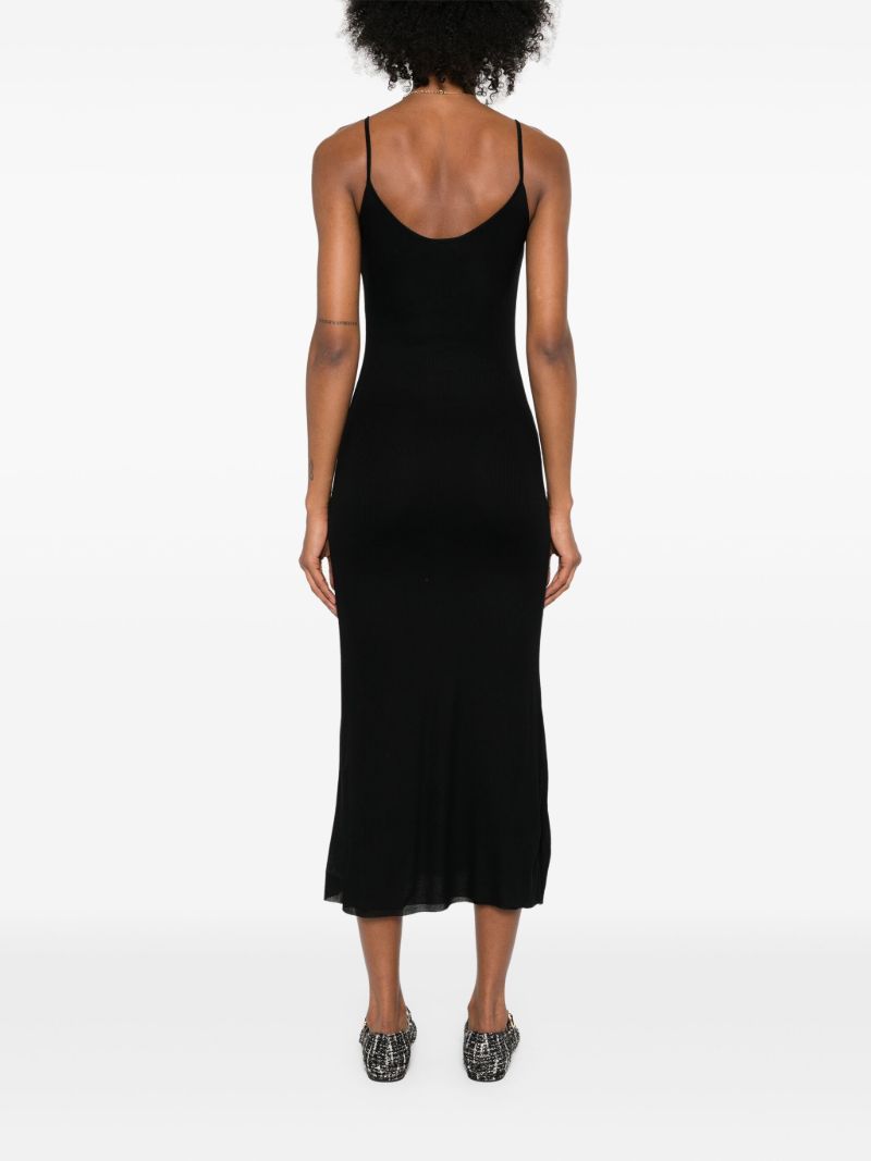 Black Jersey Midi Dress