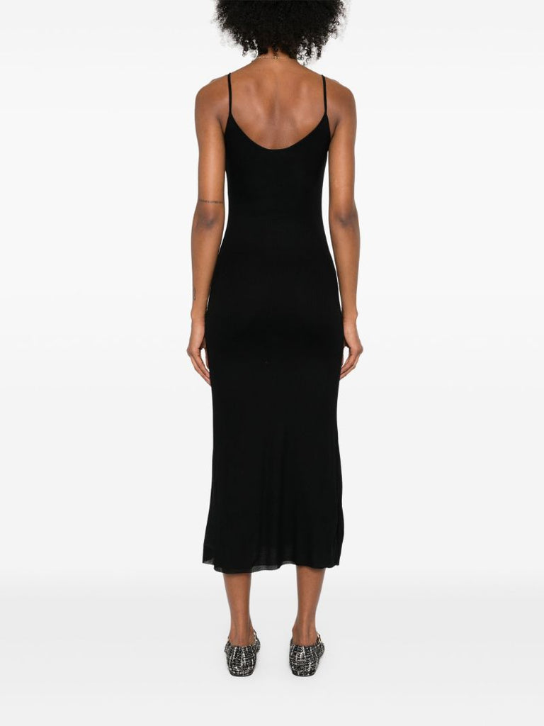Black Jersey Midi Dress