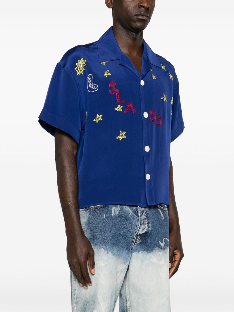 Blue Nightsky Silk Shirt