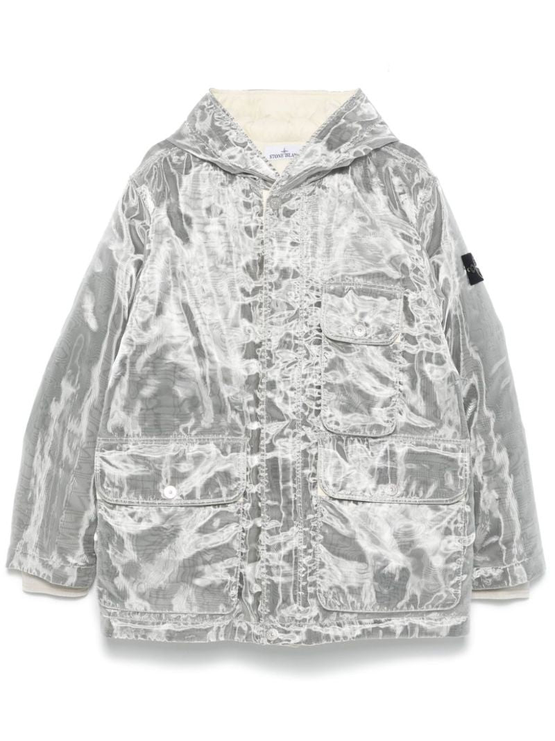Moire-effect Puffer Jacket