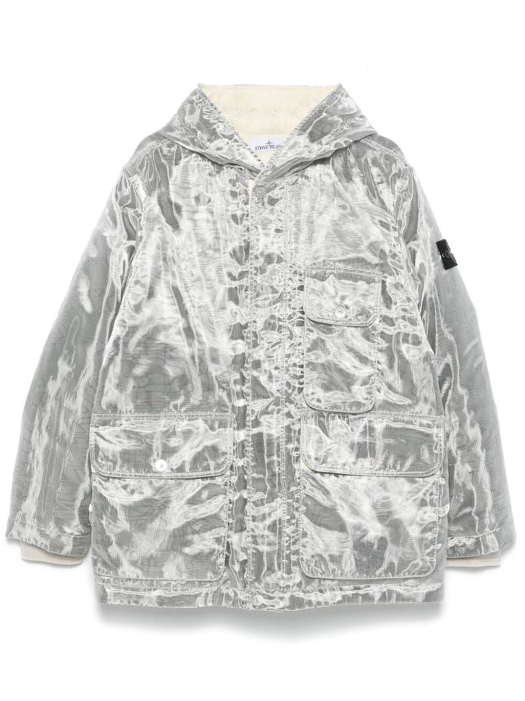 Moire-effect Puffer Jacket