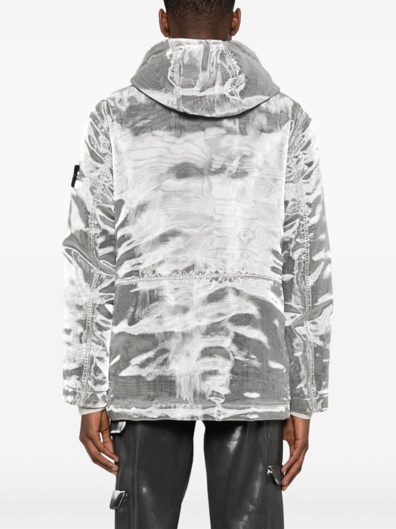 Moire-effect Puffer Jacket