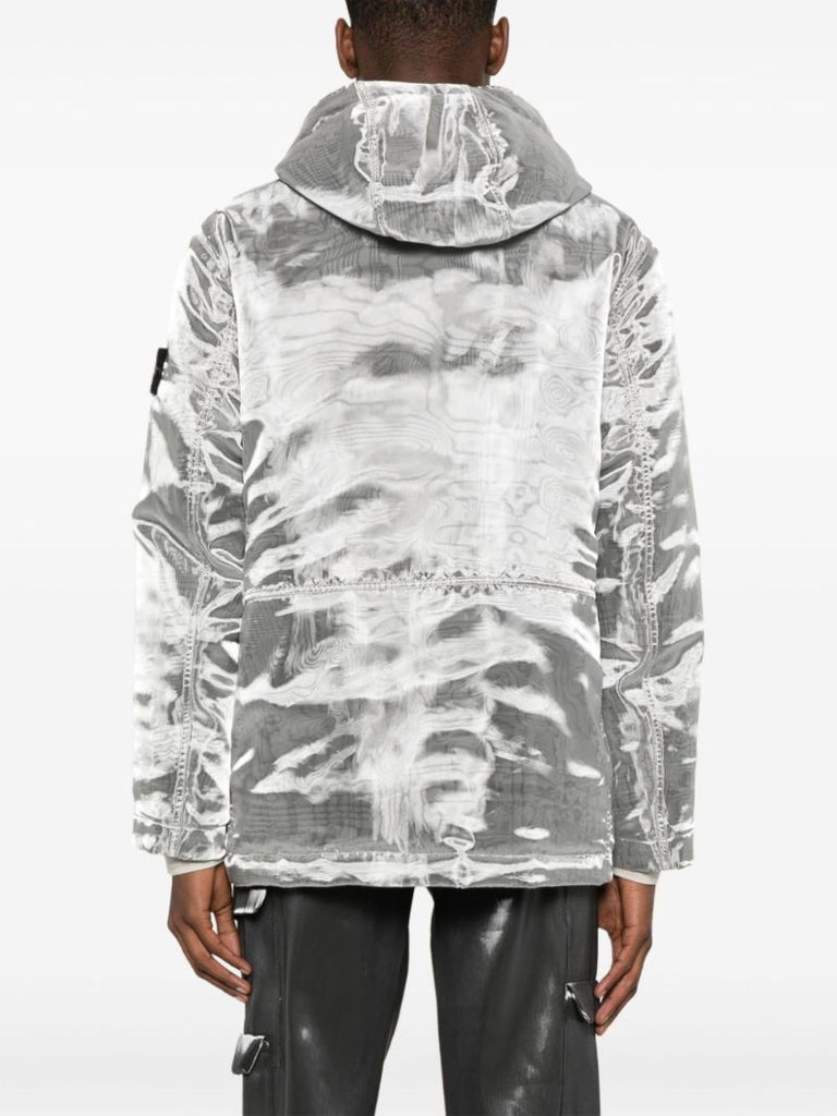 Moire-effect Puffer Jacket