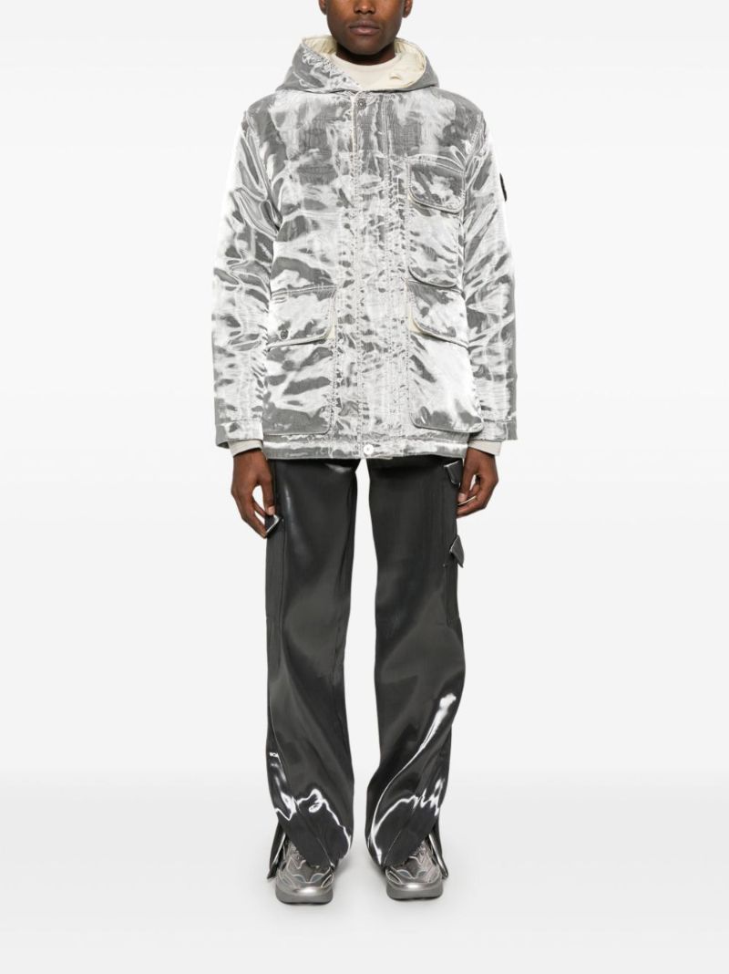 Moire-effect Puffer Jacket
