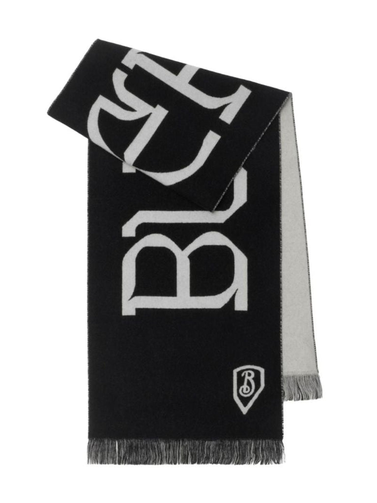Logo-intarsia Wool Scarf