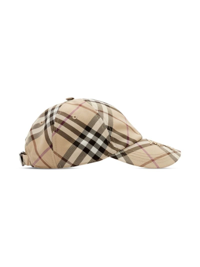Neutral Checked Ekd Cap