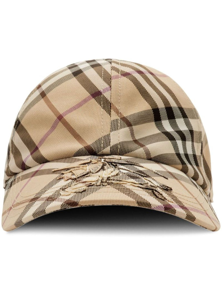 Neutral Checked Ekd Cap