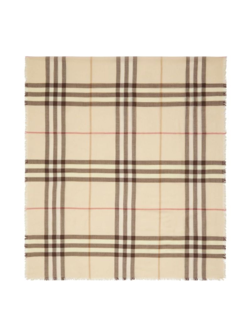 Check Wool Scarf