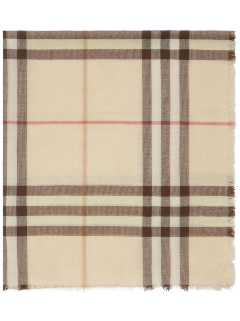 Check Wool Scarf