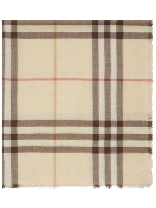 Check Wool Scarf
