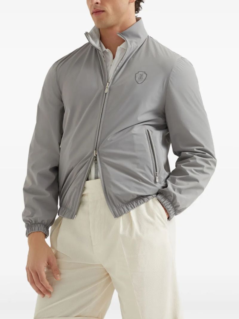 Grey Logo-print Jacket