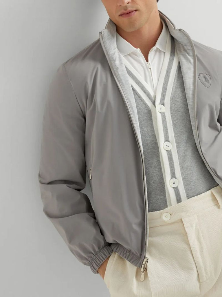 Grey Logo-print Jacket