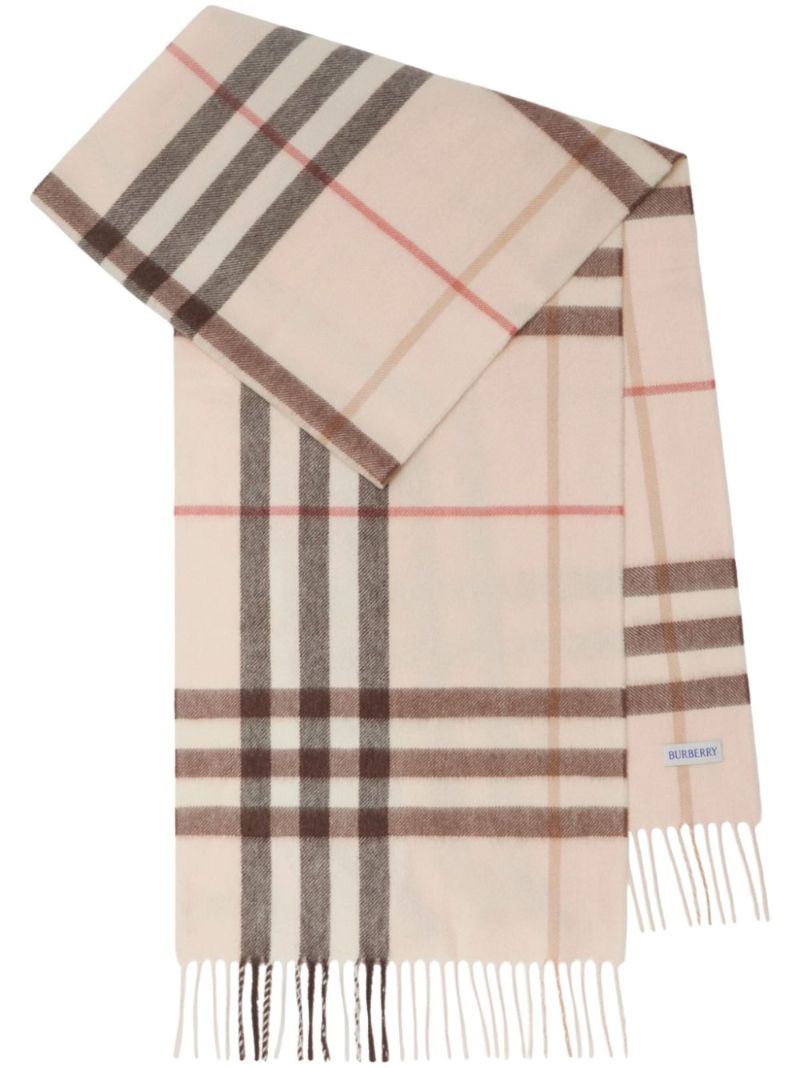 Check Cashmere Scarf