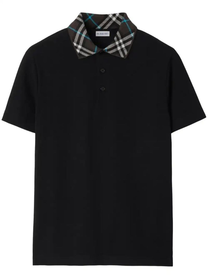 Black Cotton Polo Shirt