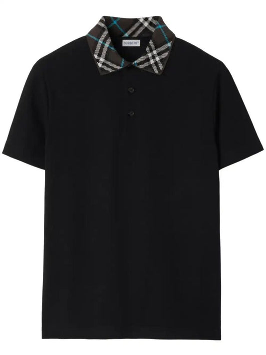 Black Cotton Polo Shirt