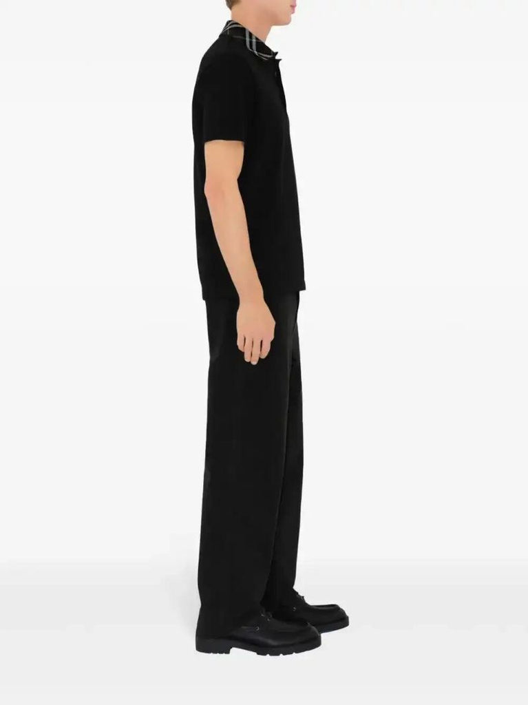 Black Cotton Polo Shirt