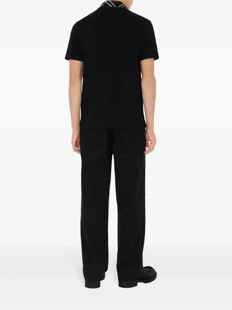 Black Cotton Polo Shirt