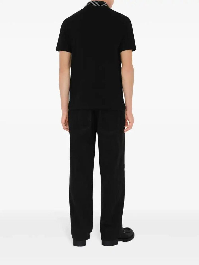 Black Cotton Polo Shirt