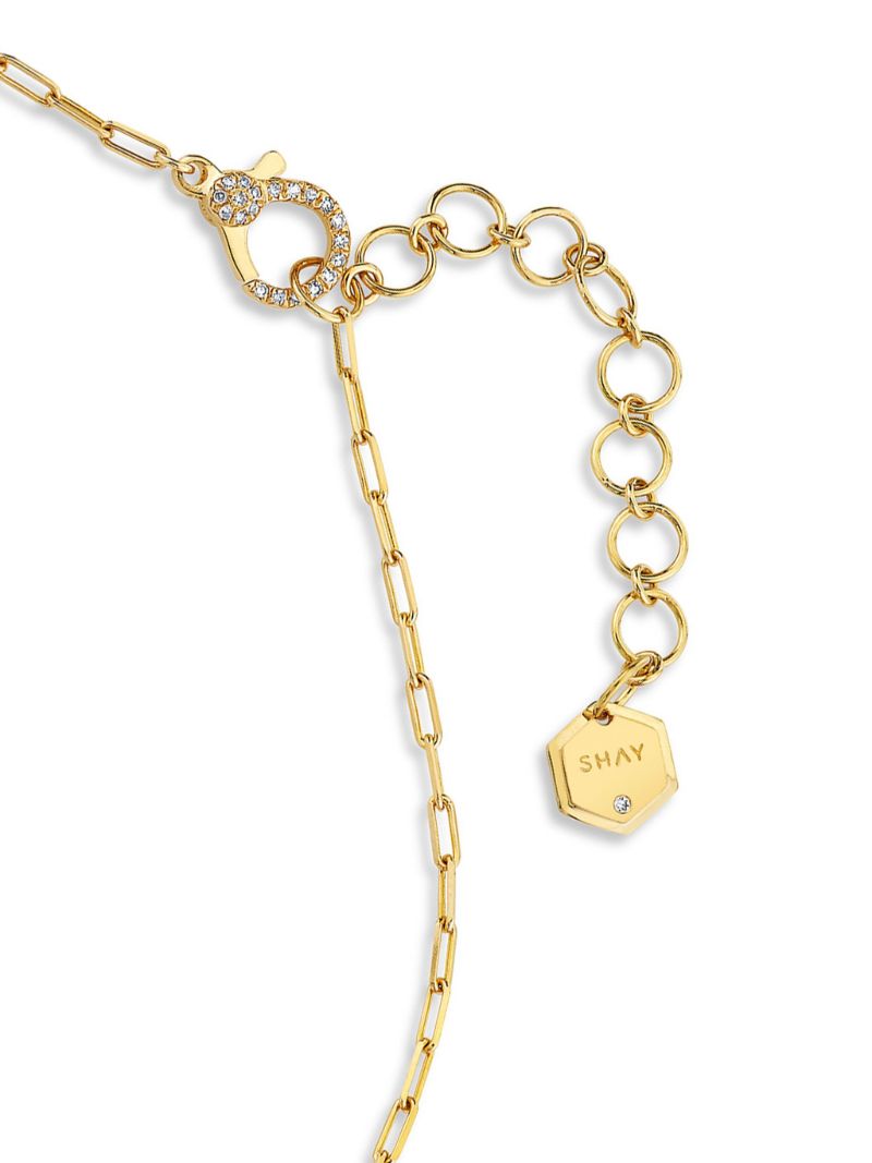 18k Yellow Gold Mixed Drop Diamond Necklace