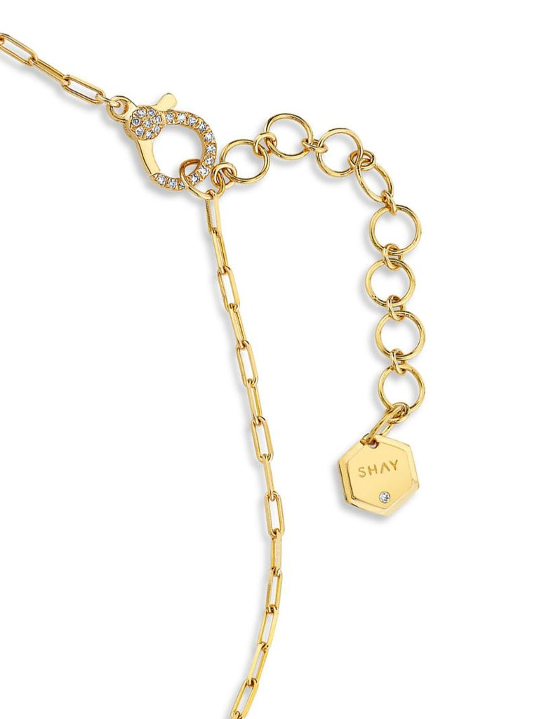 18k Yellow Gold Mixed Drop Diamond Necklace