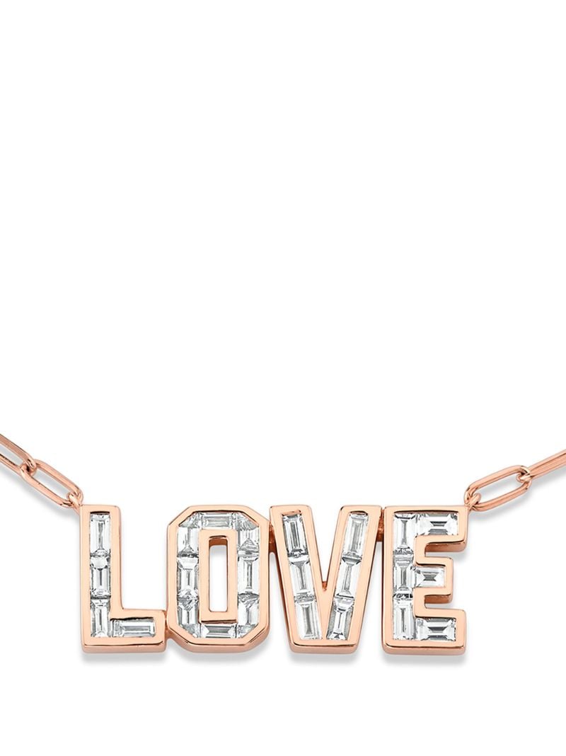 18k Yellow Gold Love Diamond Necklace