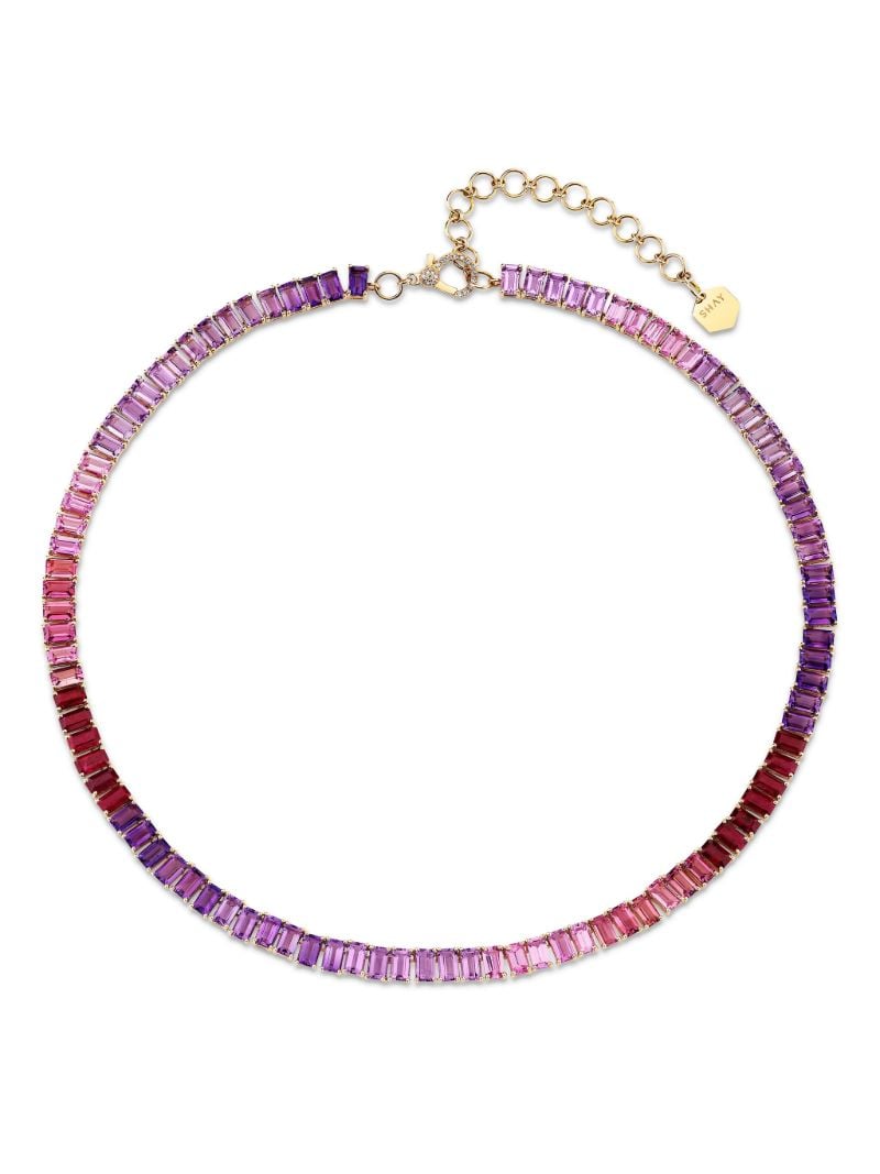 18k Yellow Gold Ombre Eternity Necklace